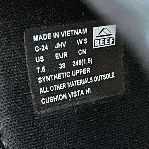 REEF Cushion Vista Hi Platform Sandals Black Tan - Picture 7 of 9